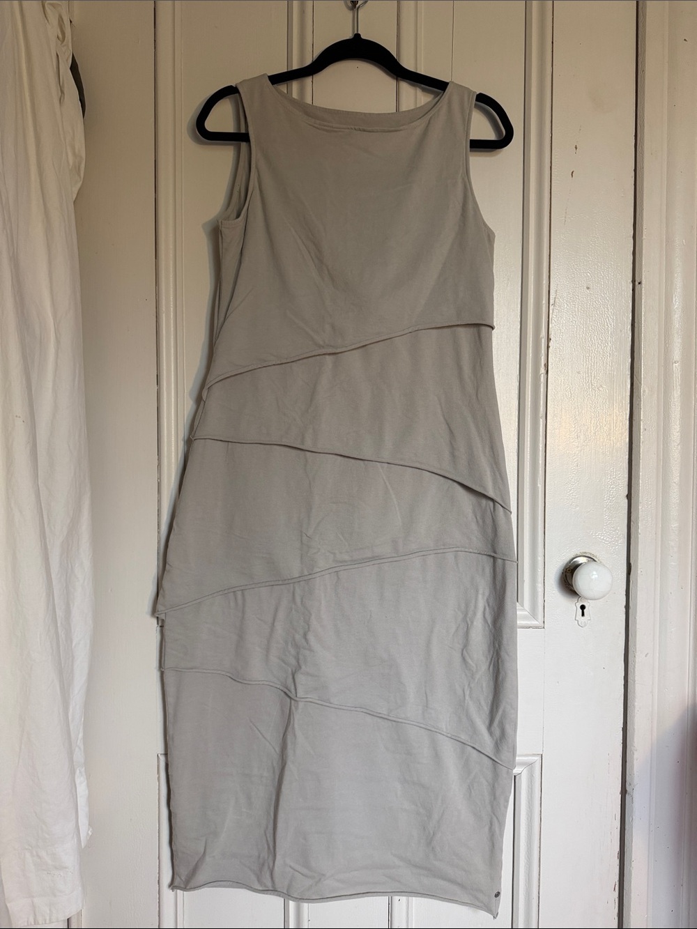 Neon Buddha Sleeveless Layered Midi Dress - Tan